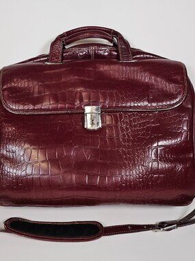 Burgundy Leather Computer Bag